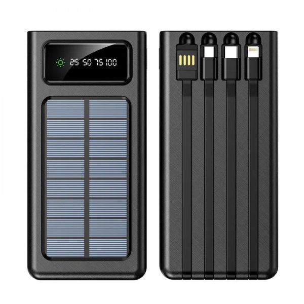 20000mAh Solar Power Bank with ,Flashlights,LED Display,Portable Backup External Battery Charger for Cell Phone